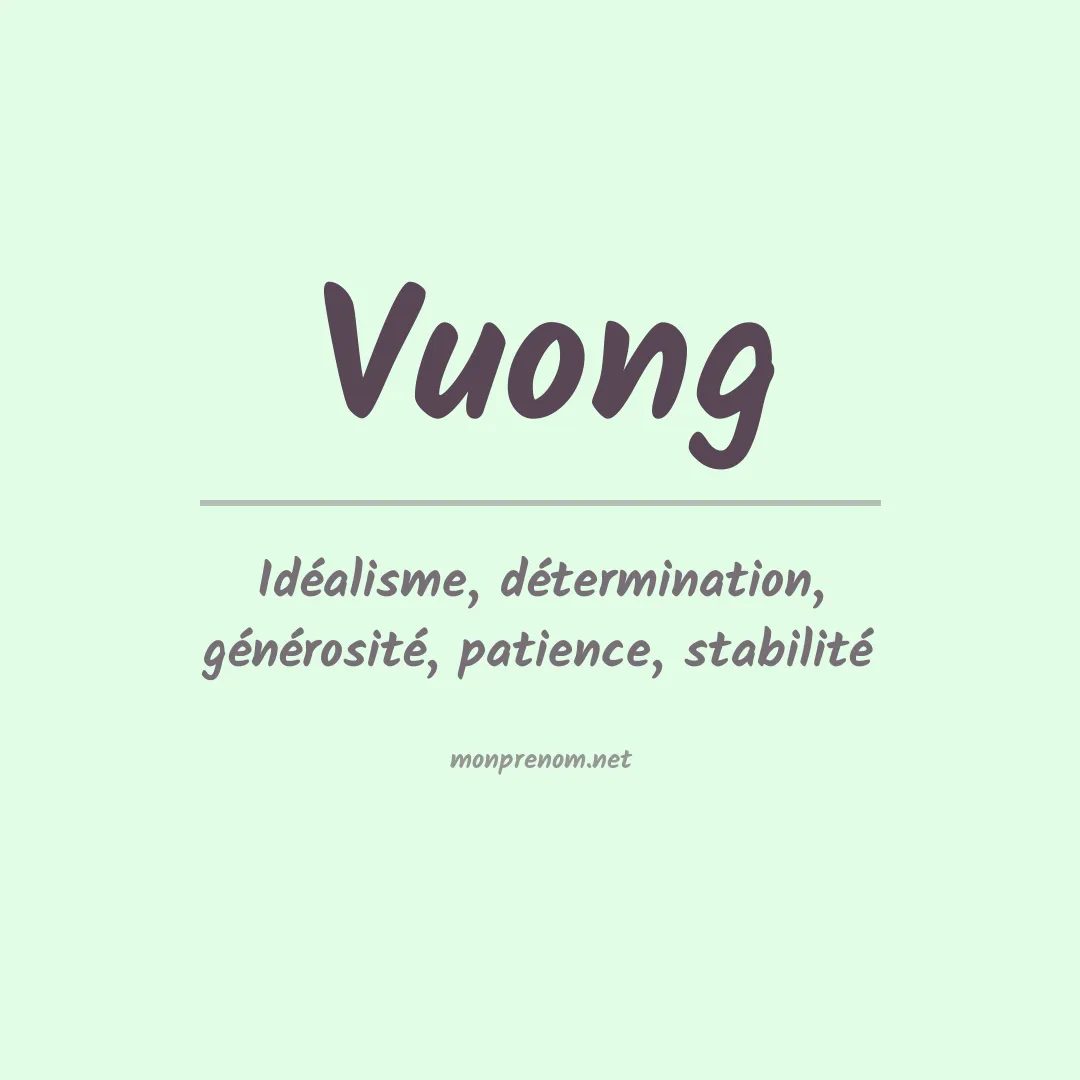 Signification du Prénom Vuong