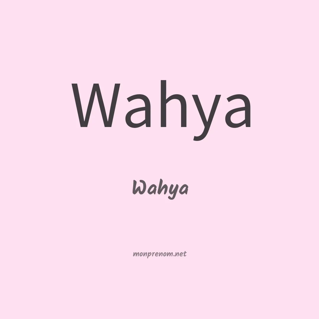 Wahya en chino