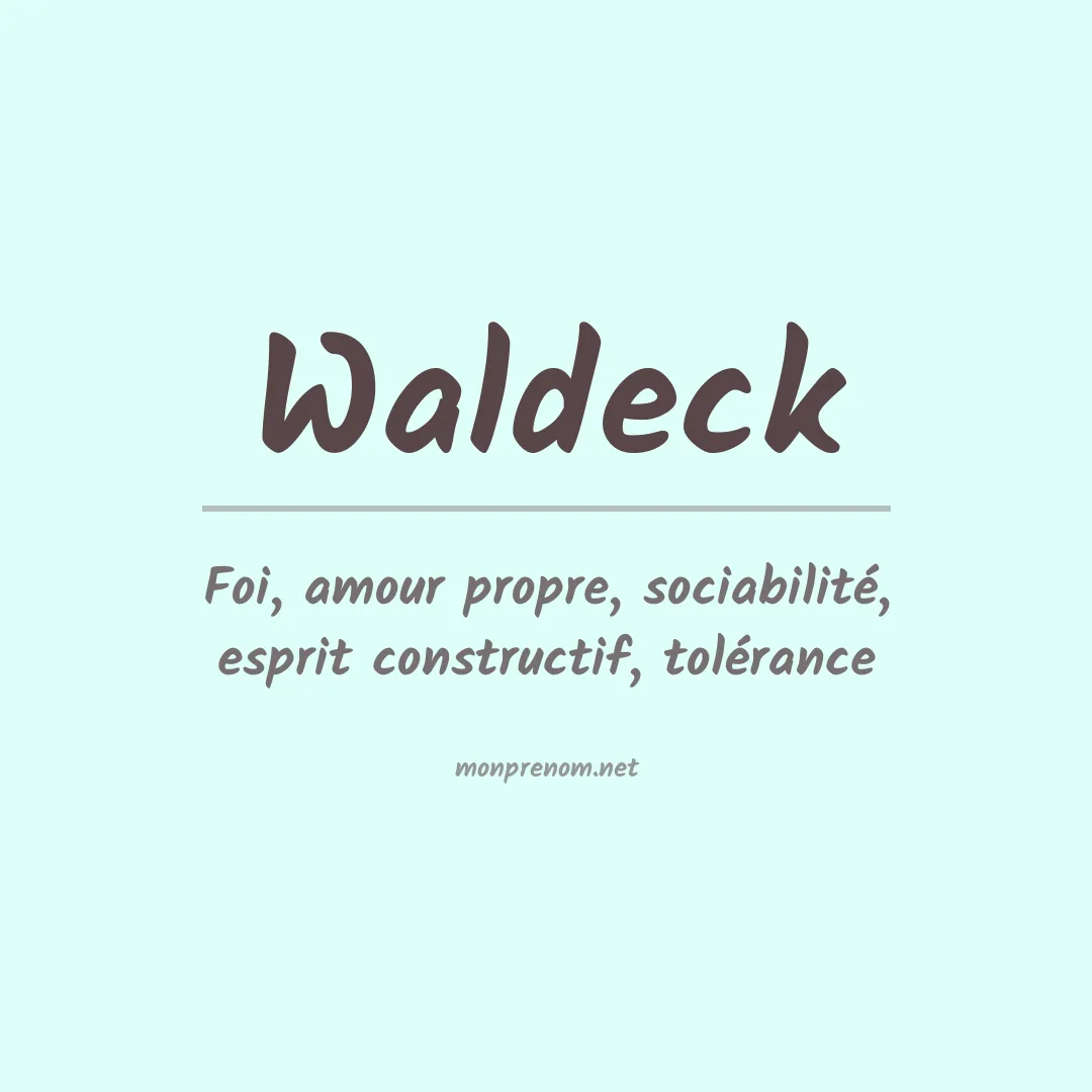 Signification du Prénom Waldeck