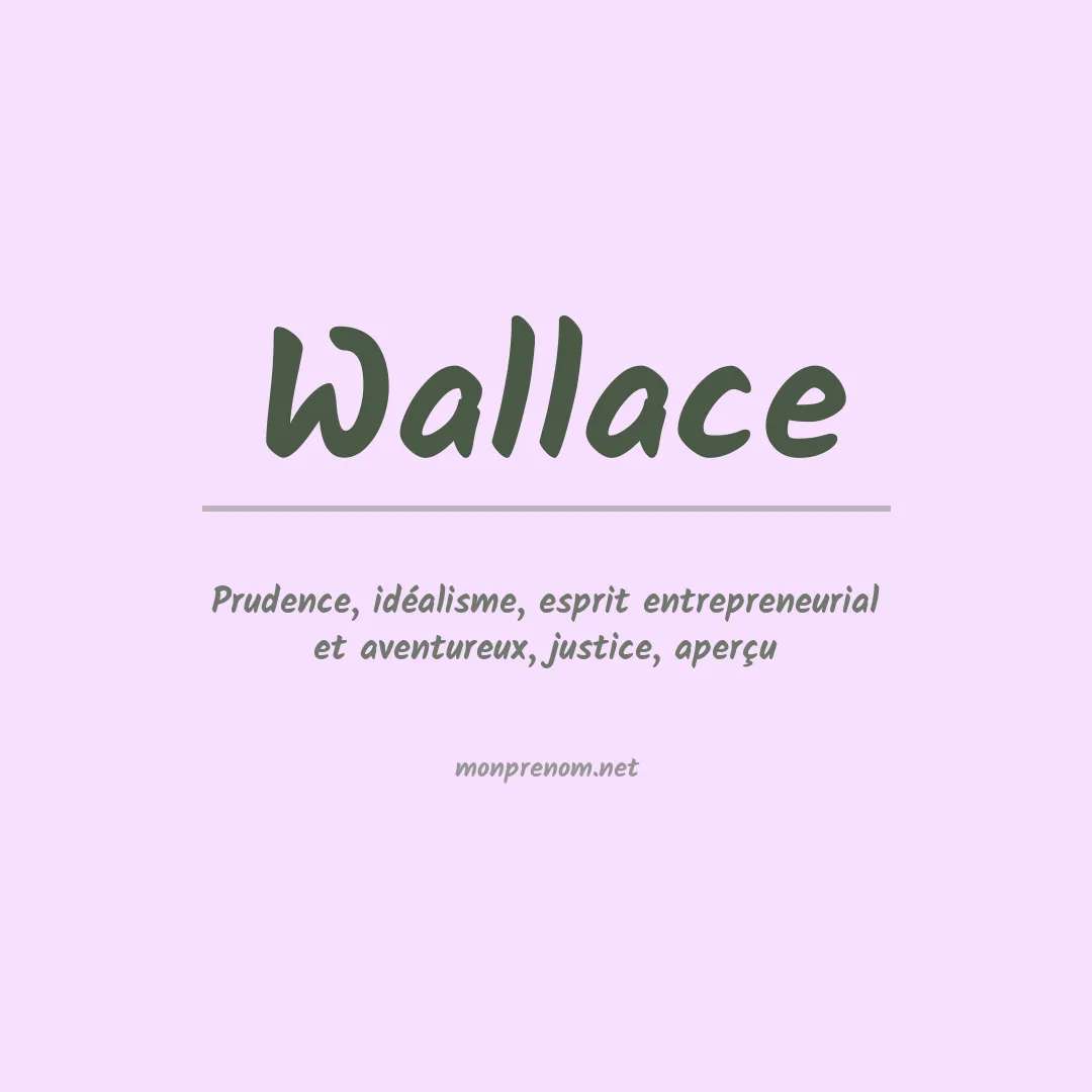 Signification du Prénom Wallace