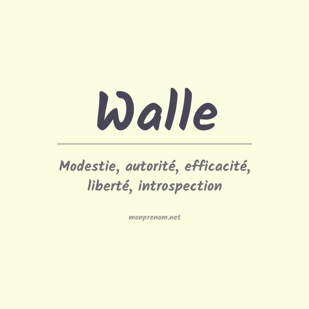 Signification du Prénom Walle