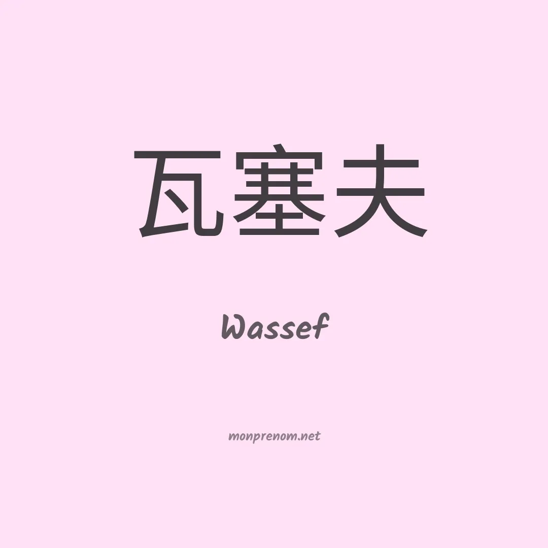 Wassef en chino