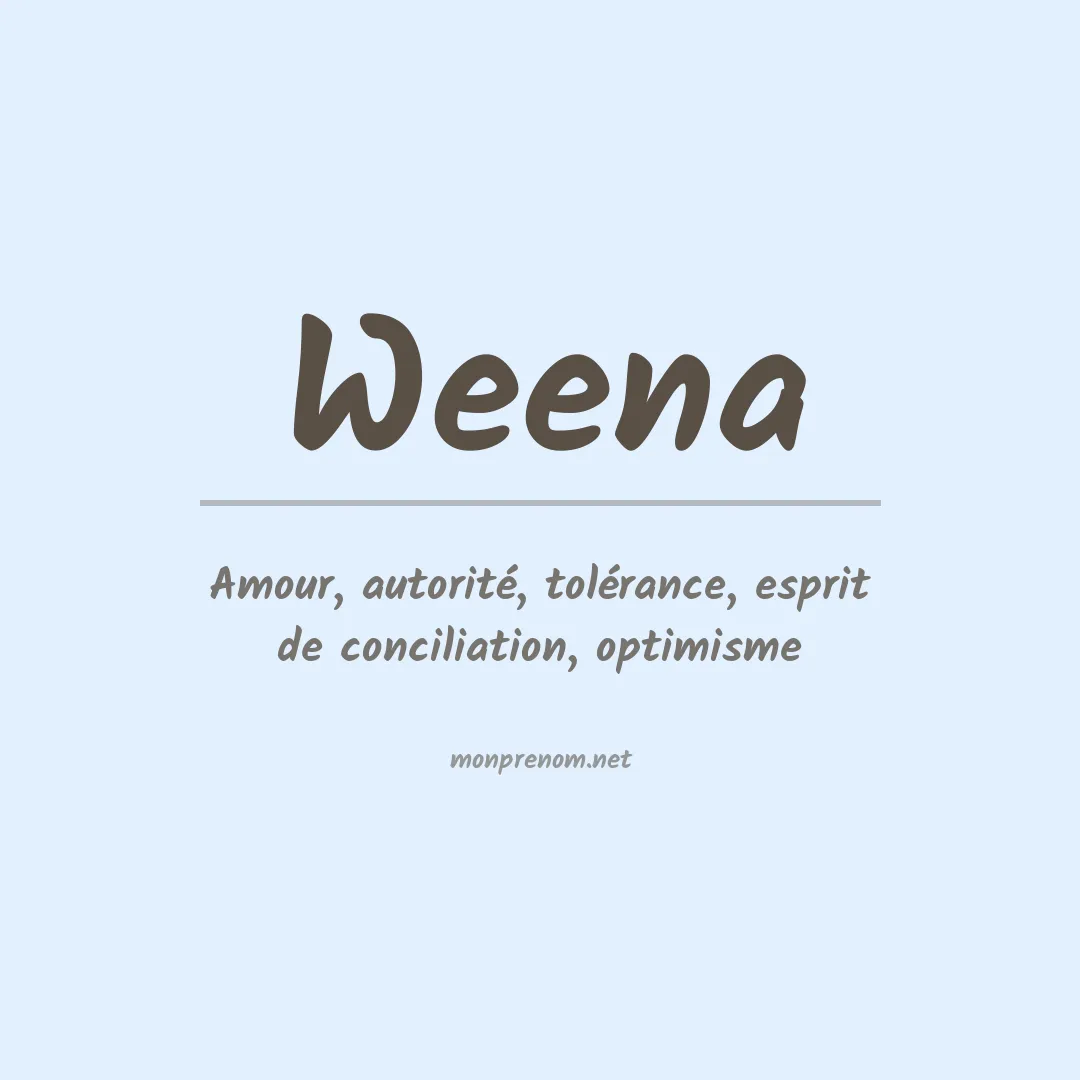 Signification du Prénom Weena Signification du Prénom Weena