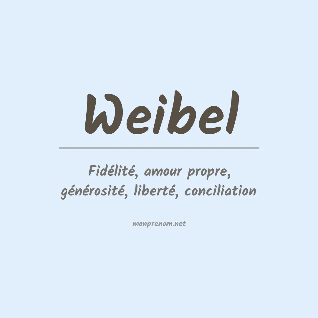 Signification du Prénom Weibel