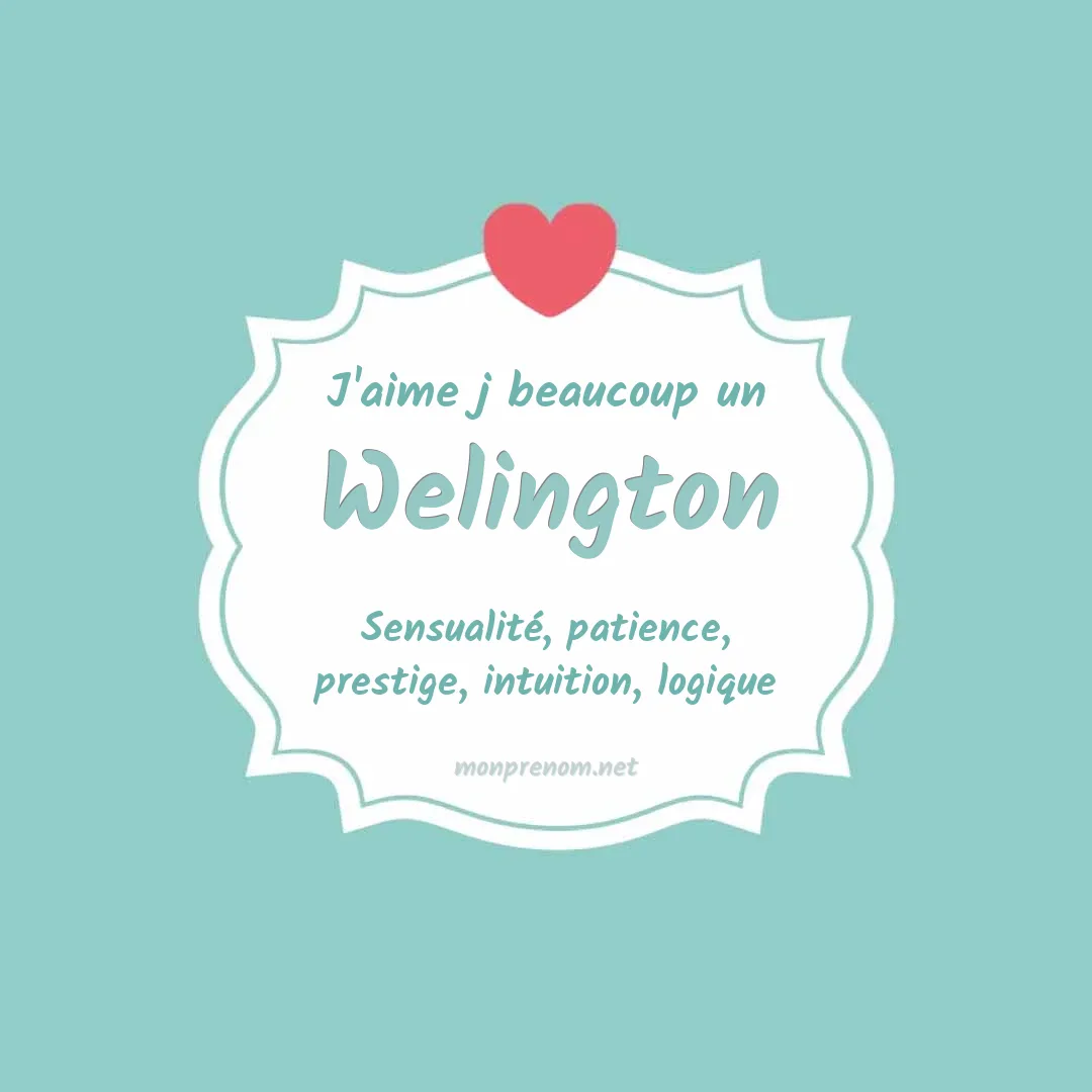 j'aime beaucoup Welington