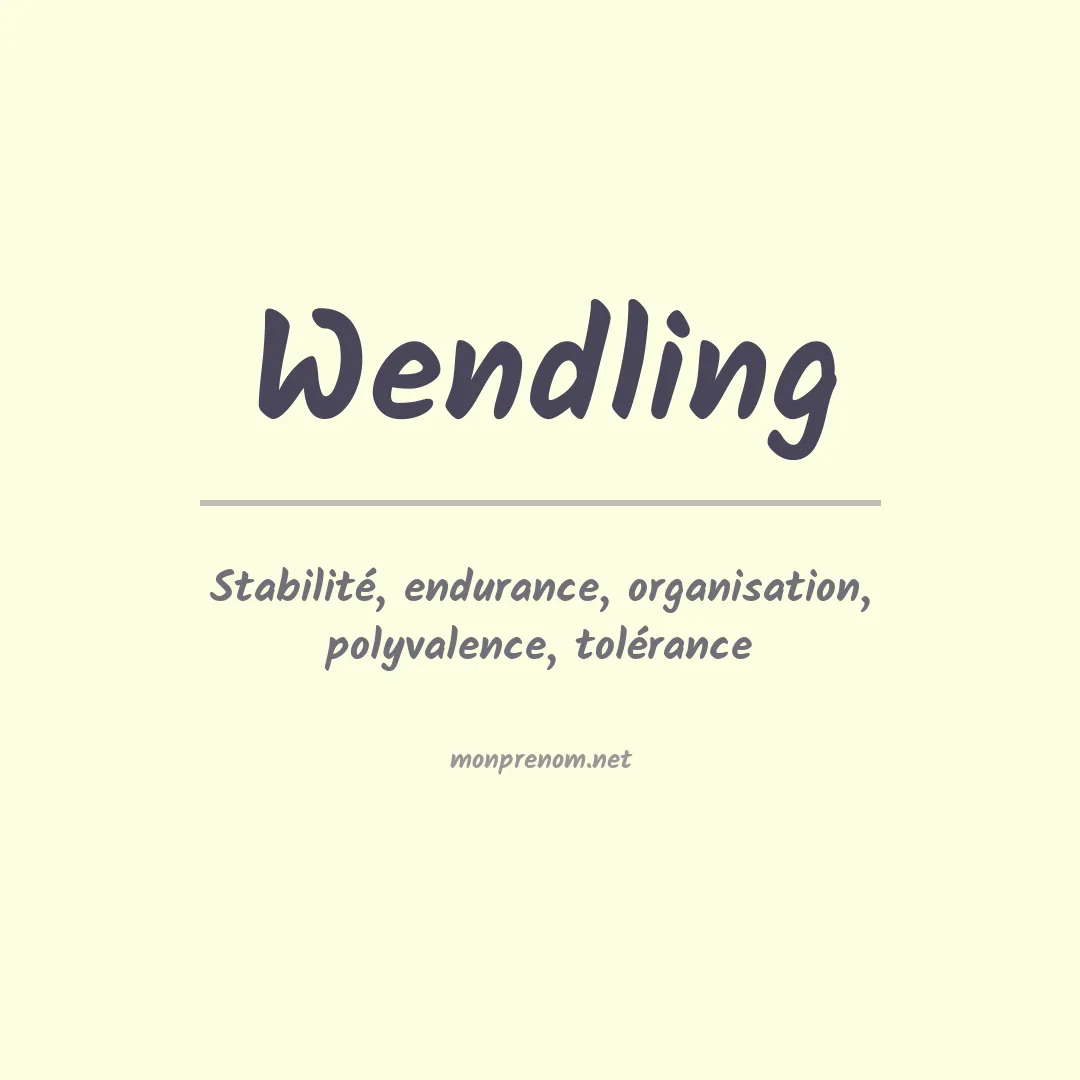 Signification du Prénom Wendling