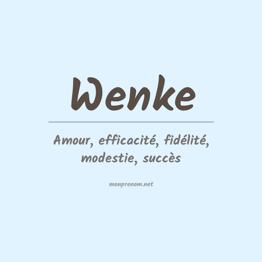 Signification du Prénom Wenke