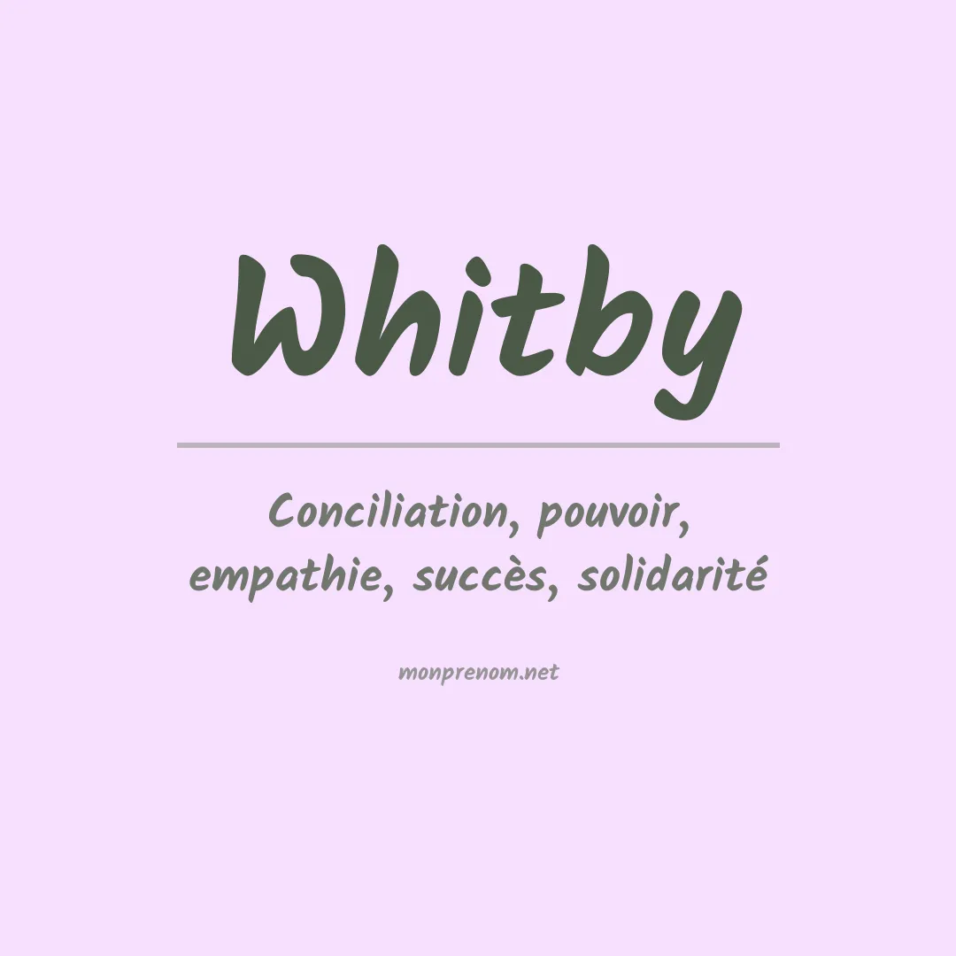 Signification du Prénom Whitby