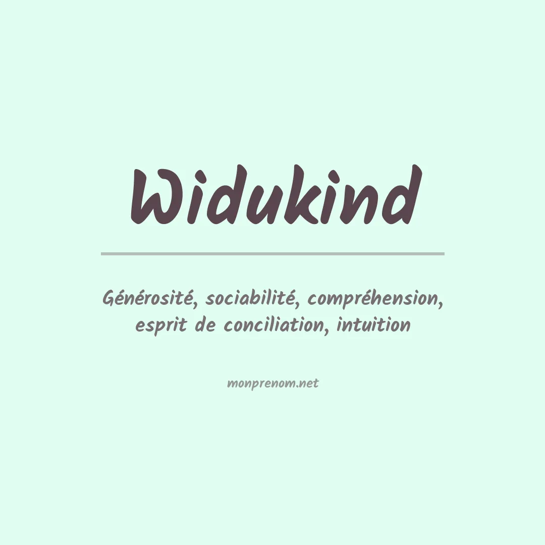 Signification du Prénom Widukind