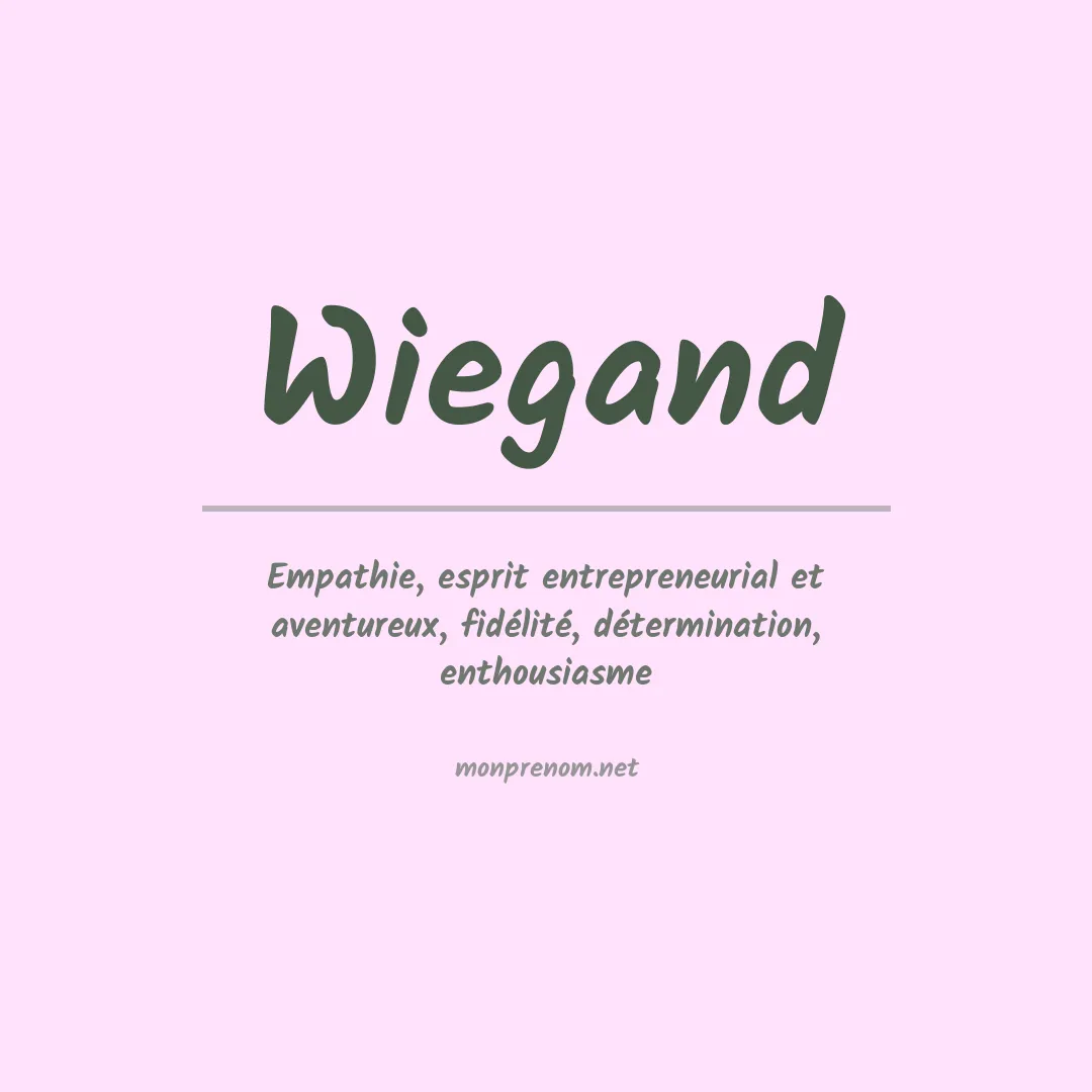 Signification du Prénom Wiegand