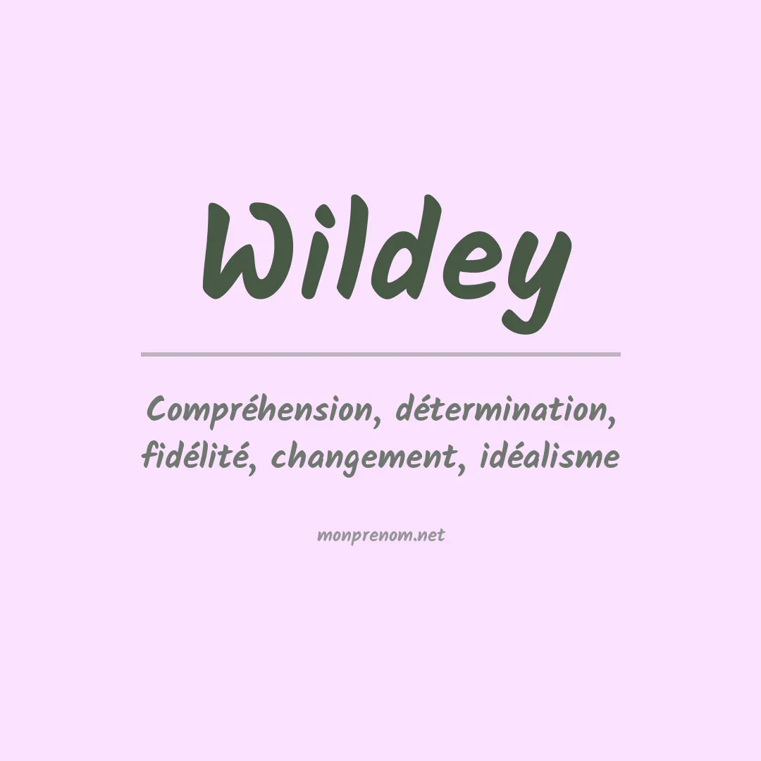 Signification du Prénom Wildey