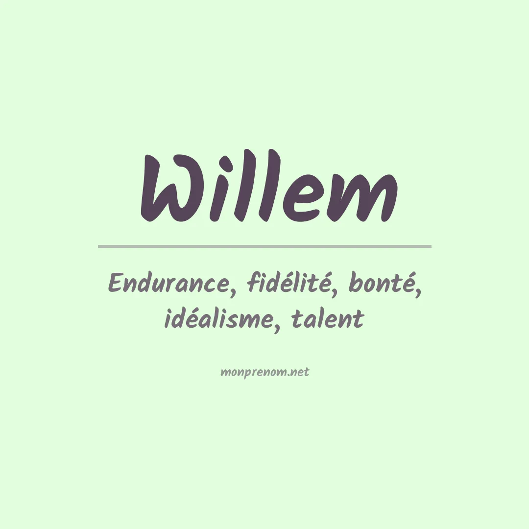 Signification du Prénom Willem