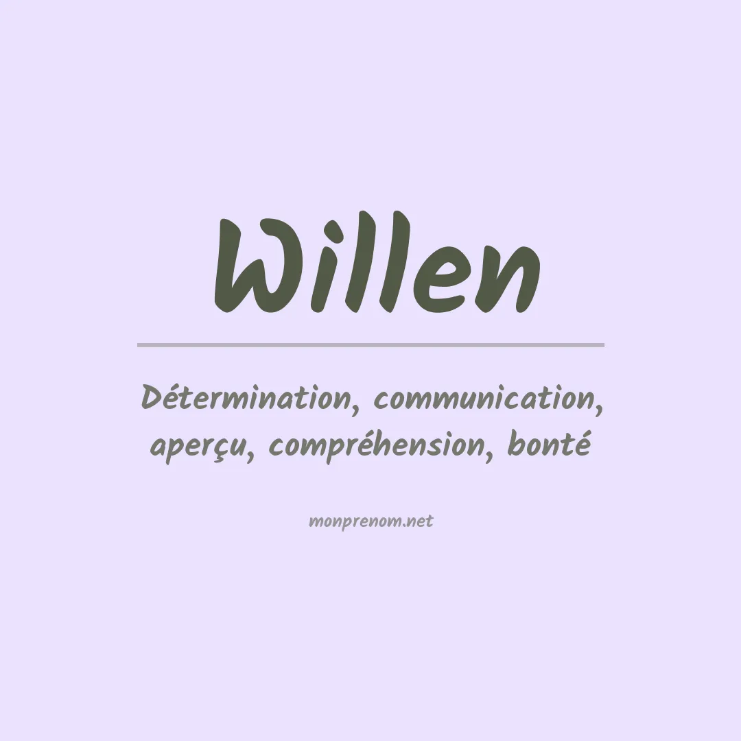 Signification du Prénom Willen