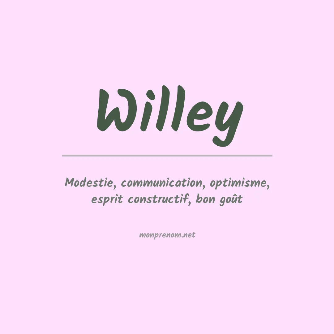 Signification du Prénom Willey