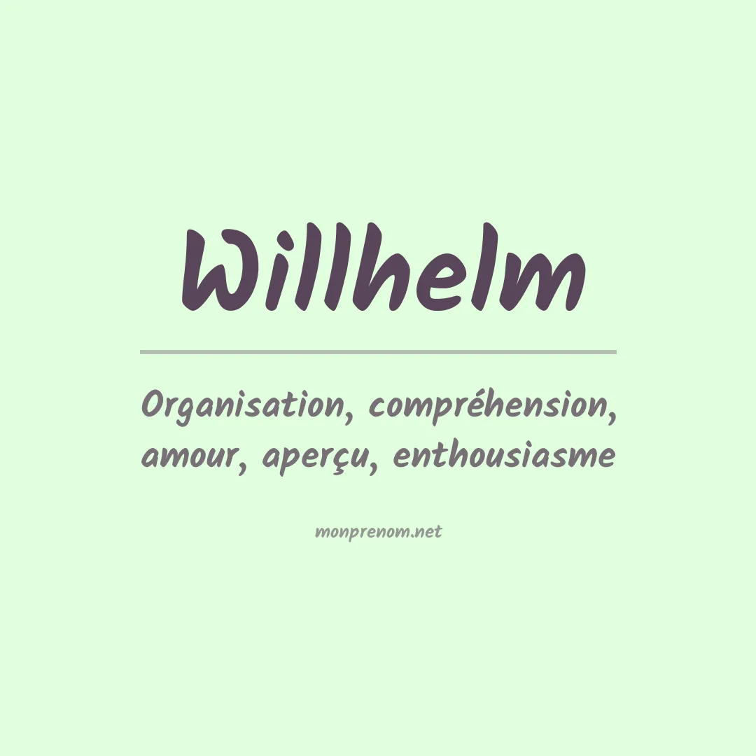 Signification du Prénom Willhelm