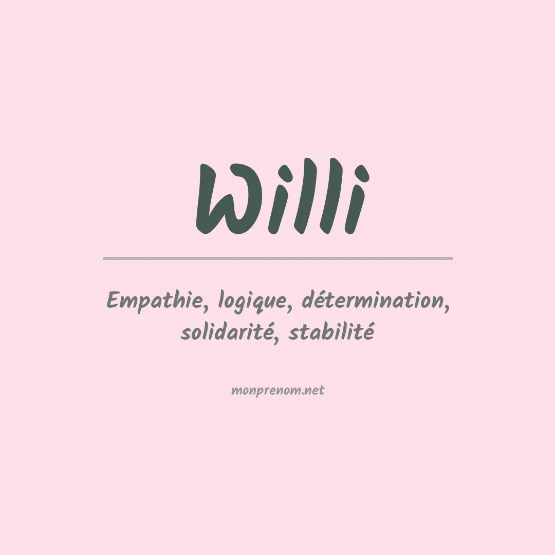 Signification du Prénom Willi
