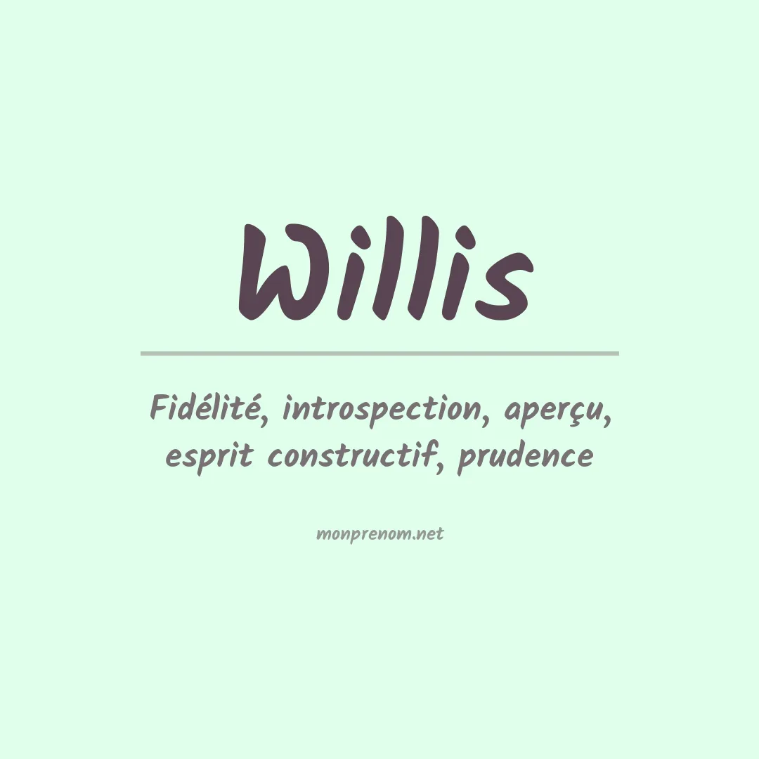 Signification du Prénom Willis