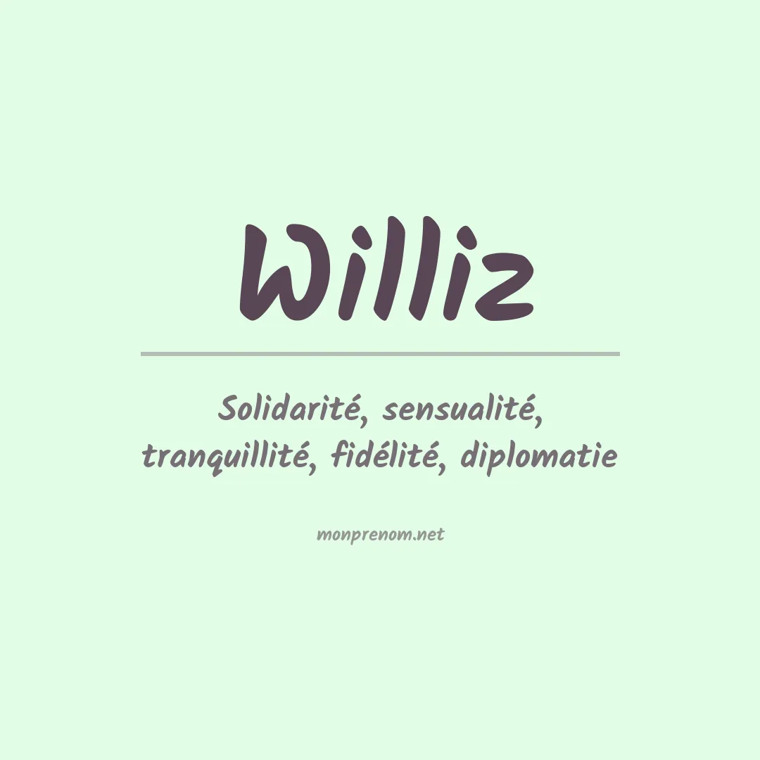 Signification du Prénom Williz Signification du Prénom Williz