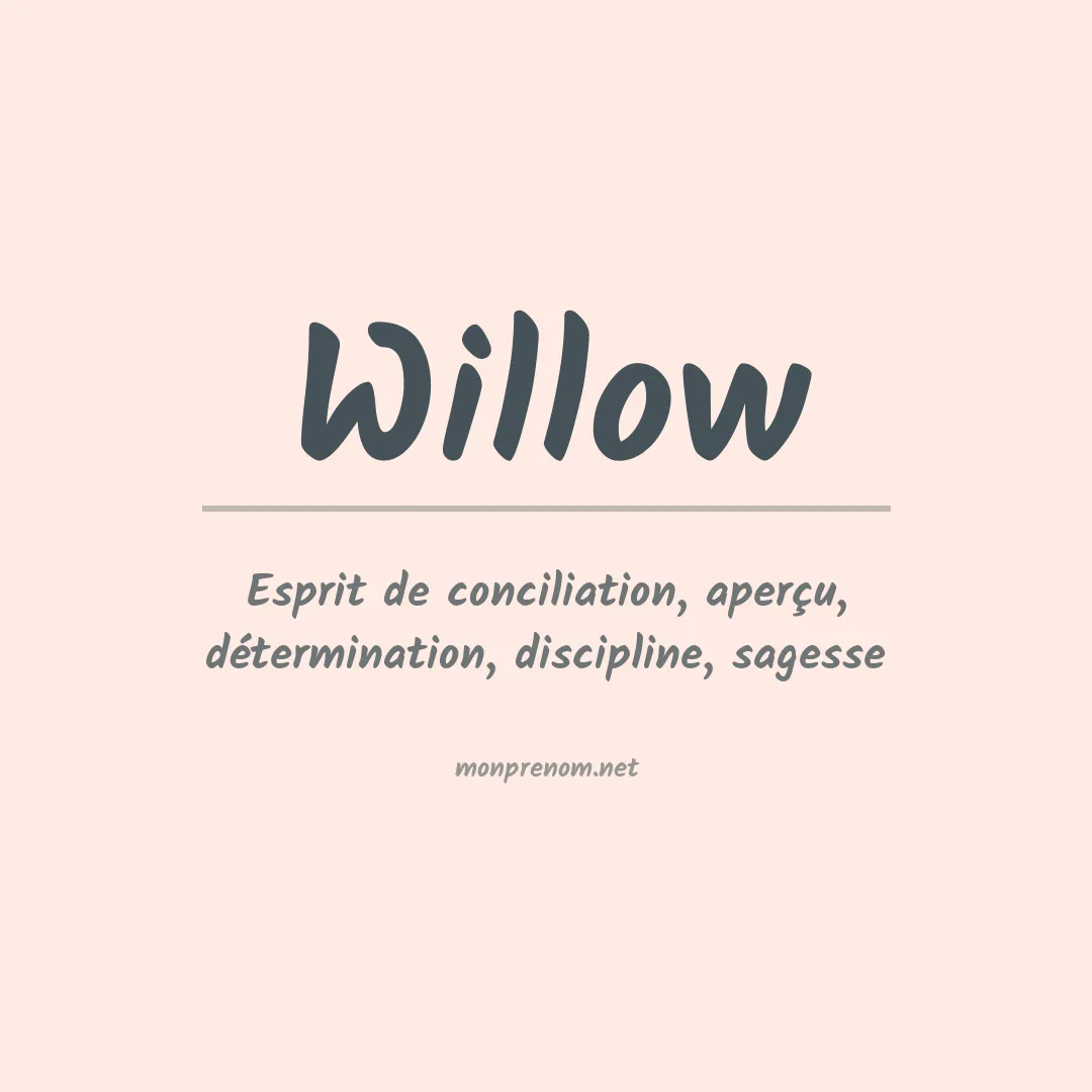 Signification du Prénom Willow