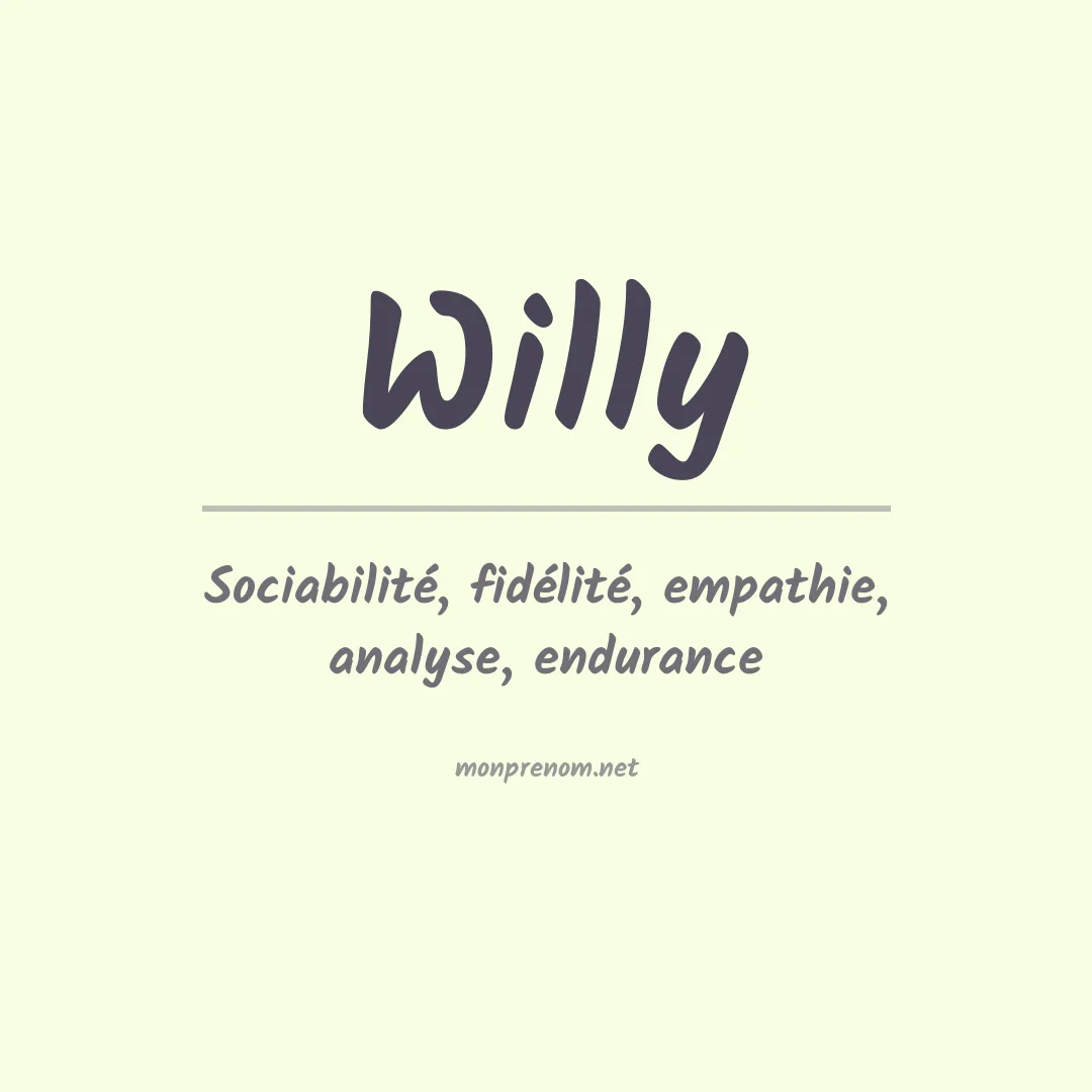 Signification du Prénom Willy