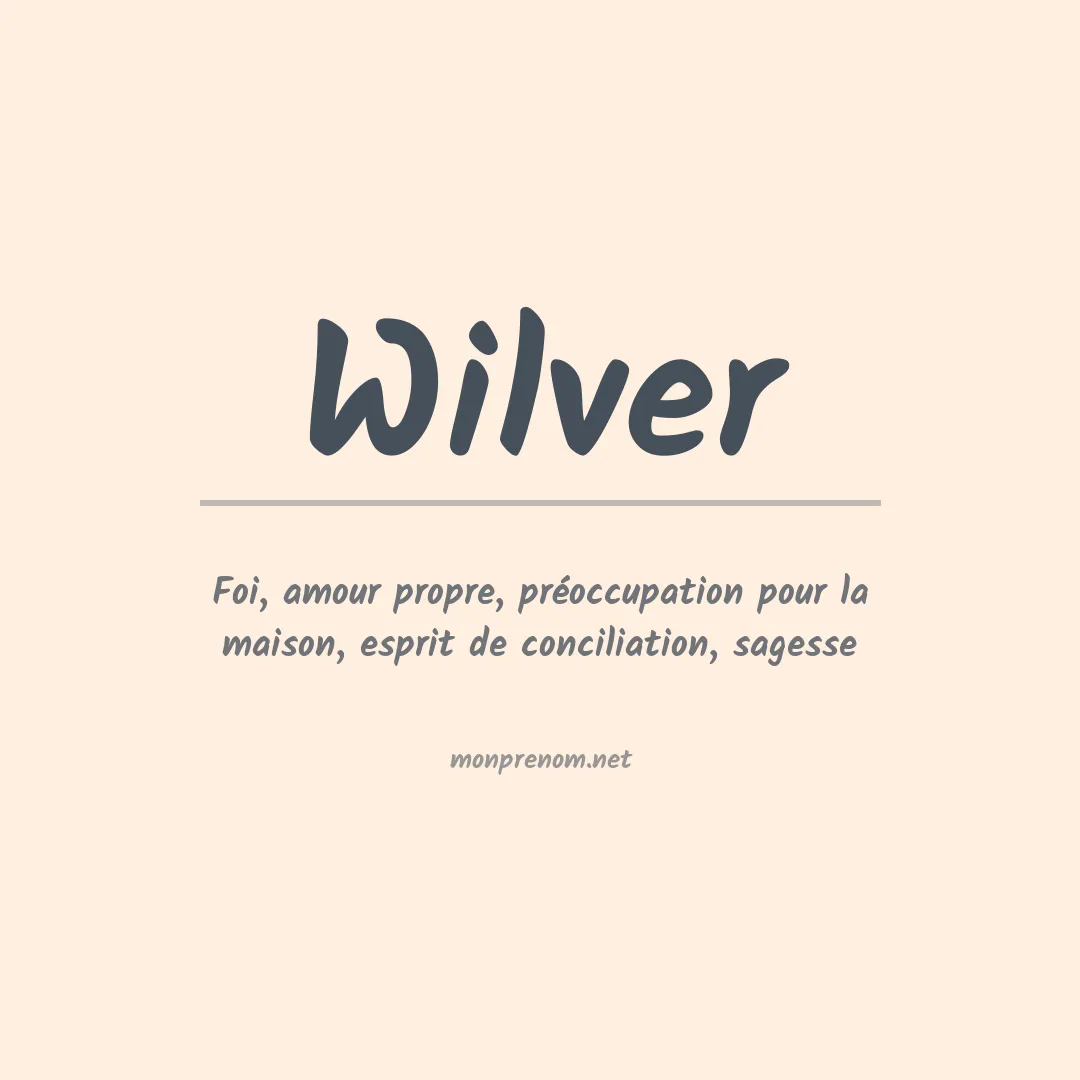 Signification du Prénom Wilver