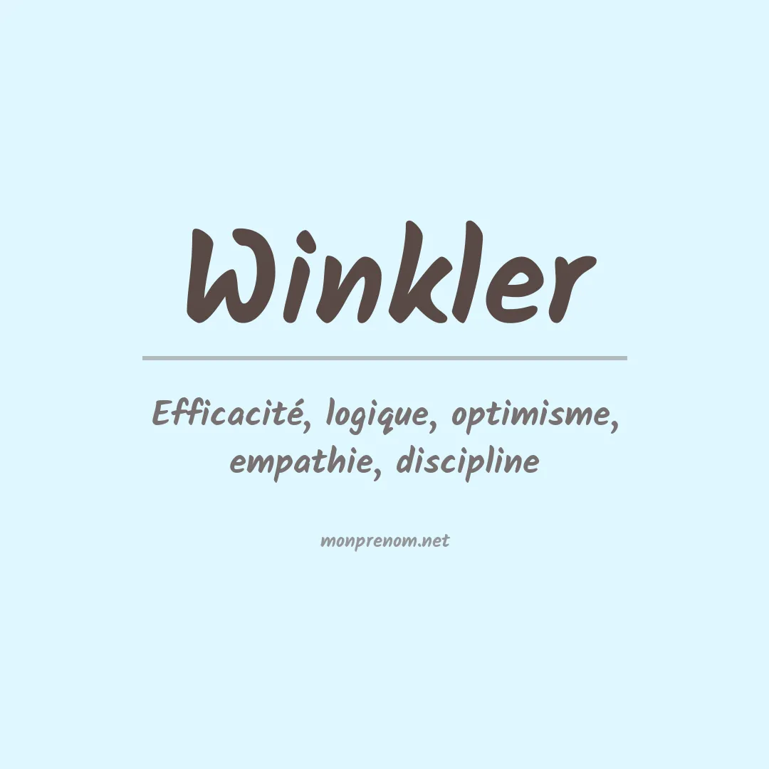 Signification du Prénom Winkler