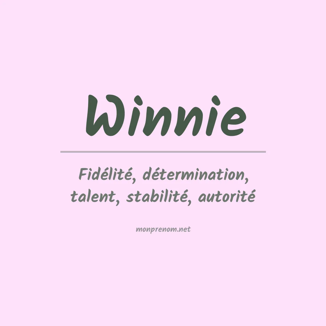 Signification du Prénom Winnie