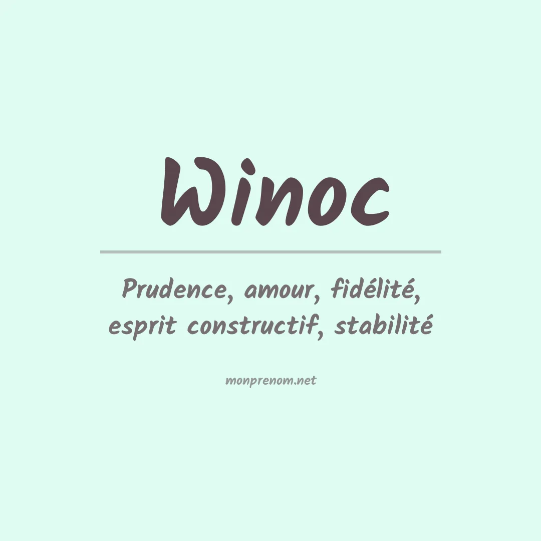 Signification du Prénom Winoc Signification du Prénom Winoc