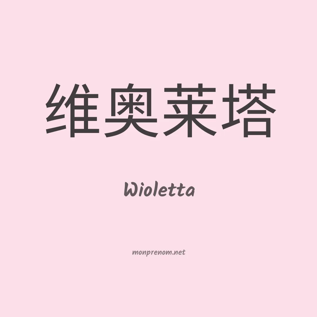 Wioletta en chino