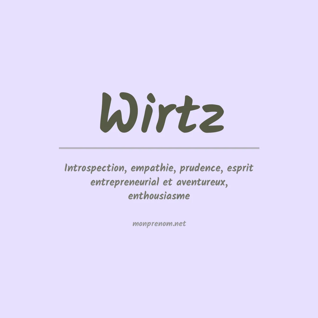 Signification du Prénom Wirtz