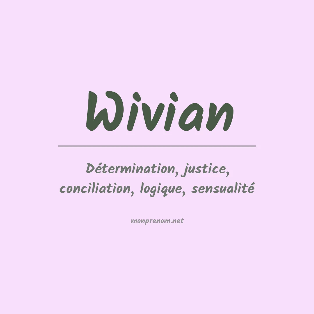 Signification du Prénom Wivian