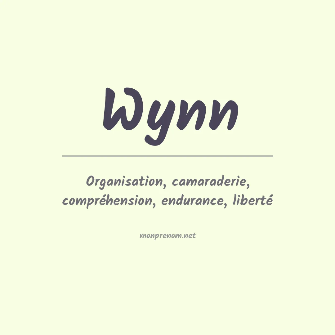 Signification du Prénom Wynn