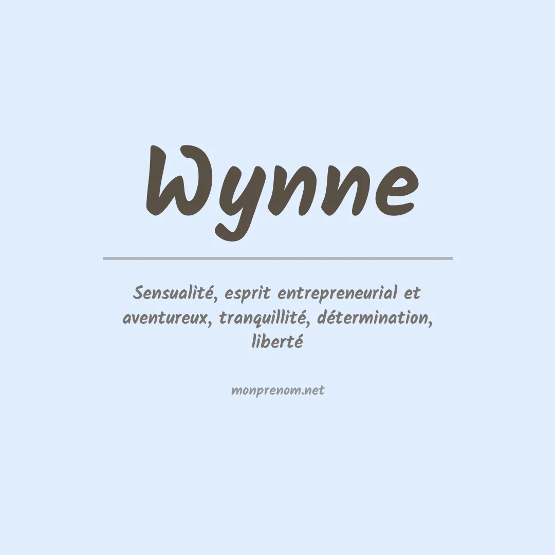 Signification du Prénom Wynne