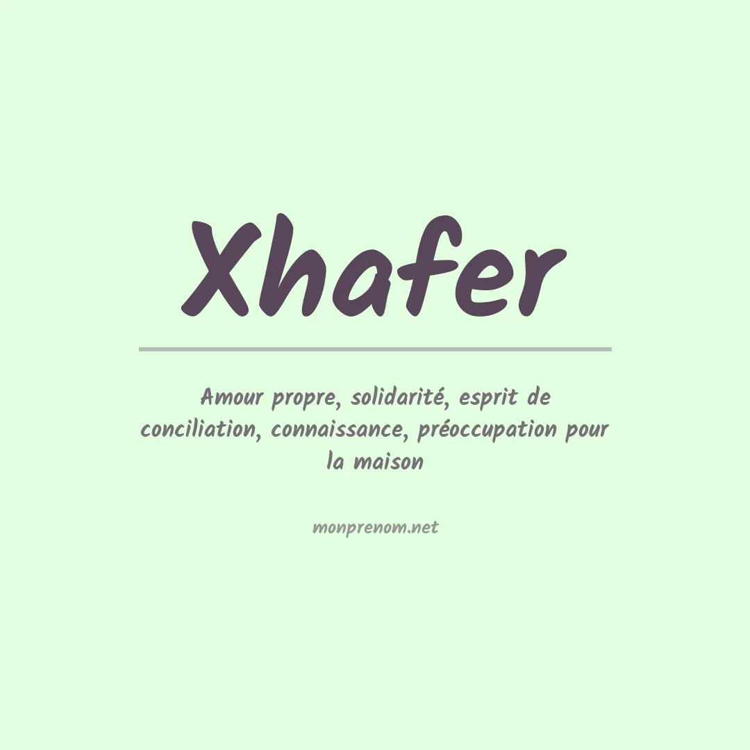 PrénomXhafer