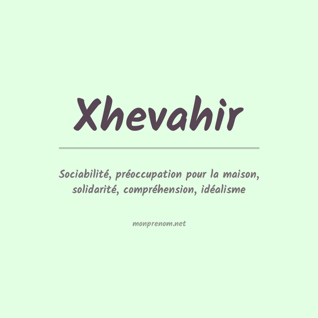 PrénomXhevahir