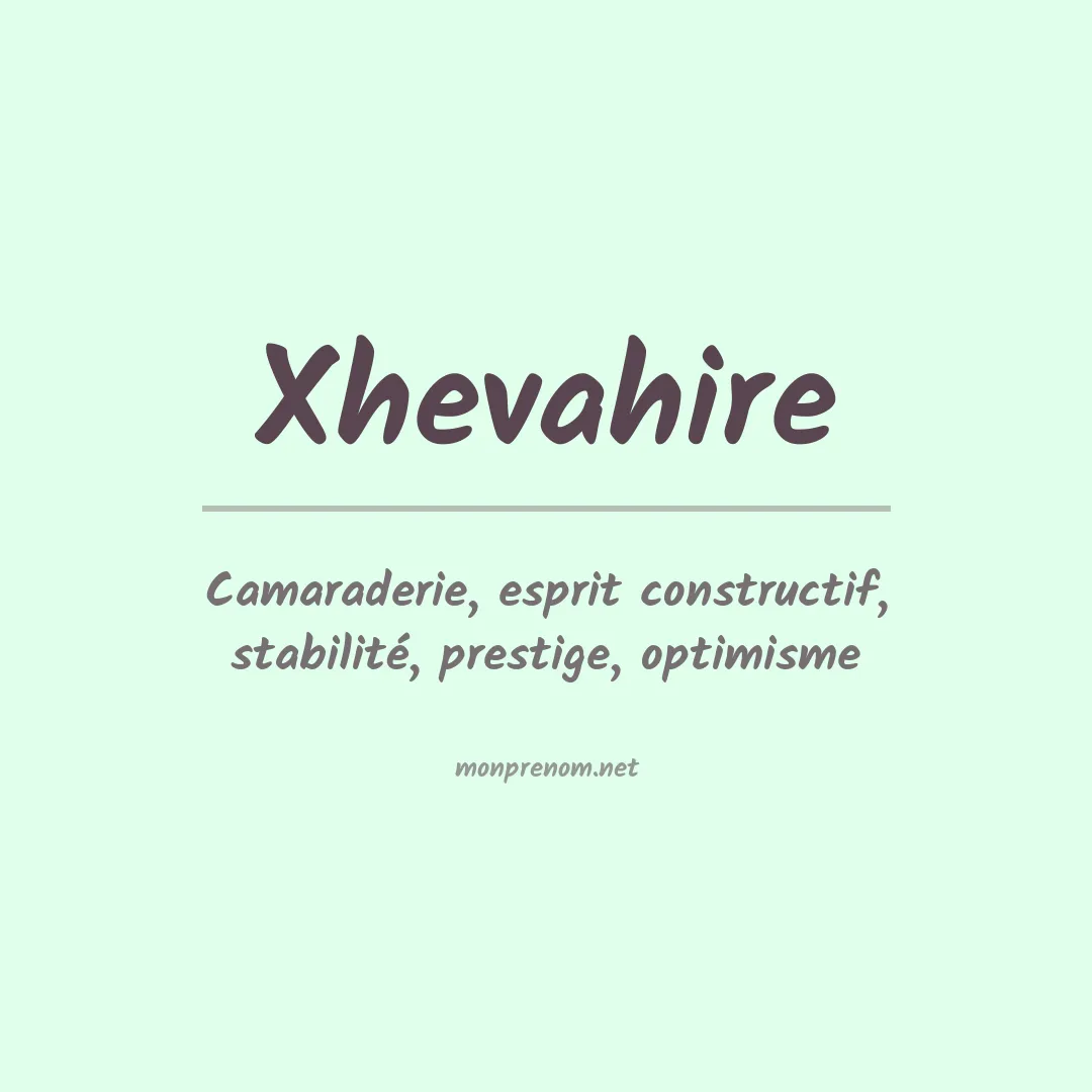 PrénomXhevahire