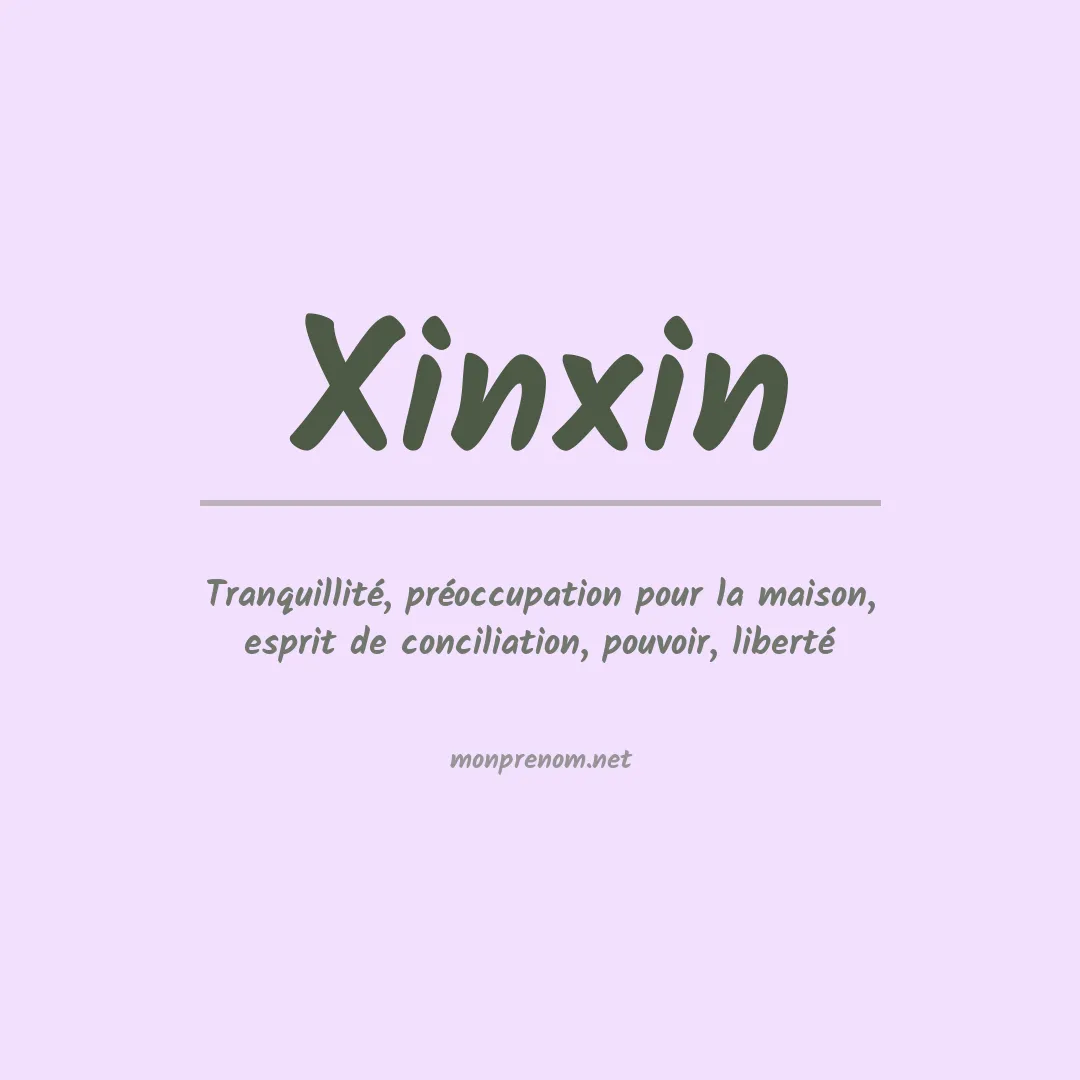 Signification du Prénom Xinxin Signification du Prénom Xinxin