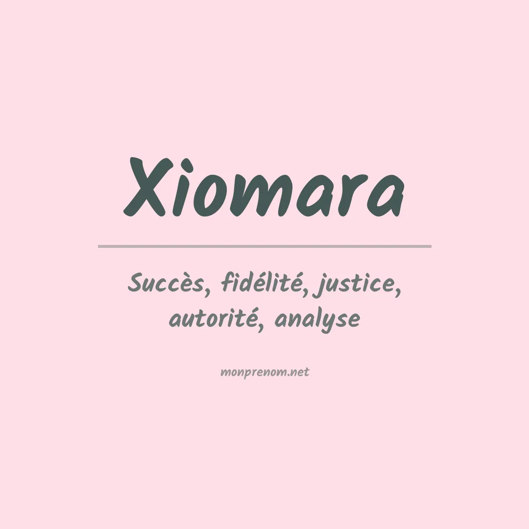 Signification du Prénom Xiomara
