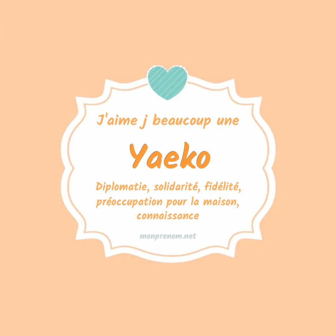 j'aime beaucoup Yaeko