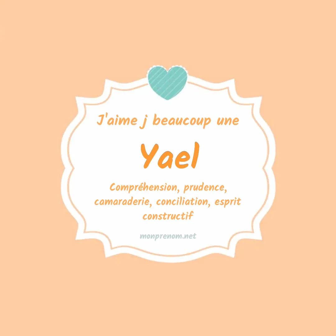j'aime beaucoup Yael