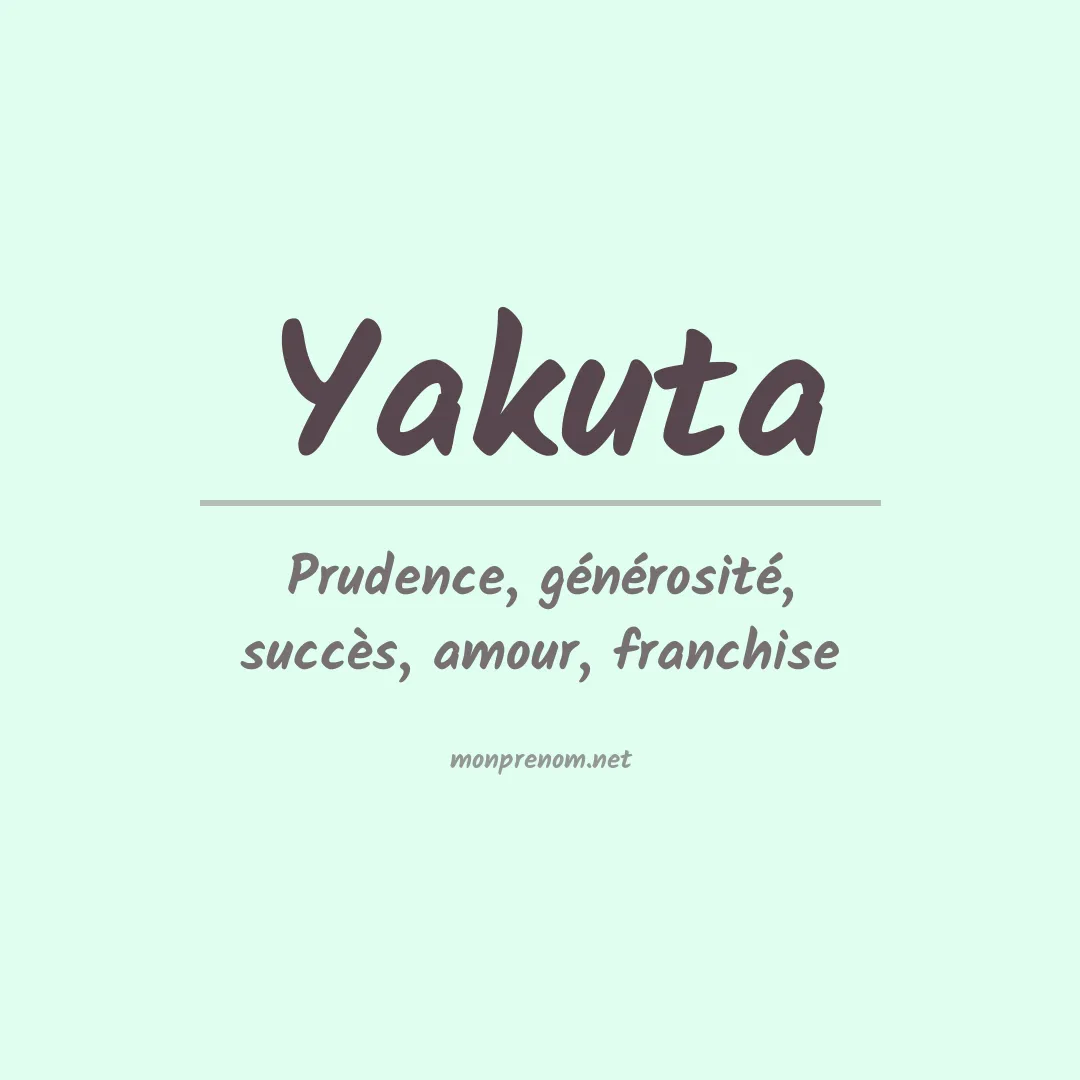 Signification du Prénom Yakuta Signification du Prénom Yakuta