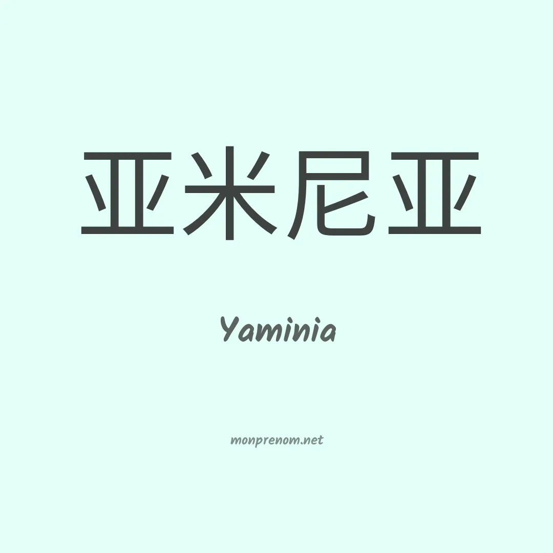 Yaminia en chino