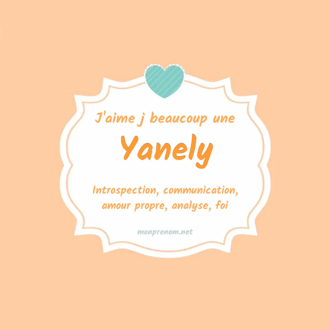 j'aime beaucoup Yanely