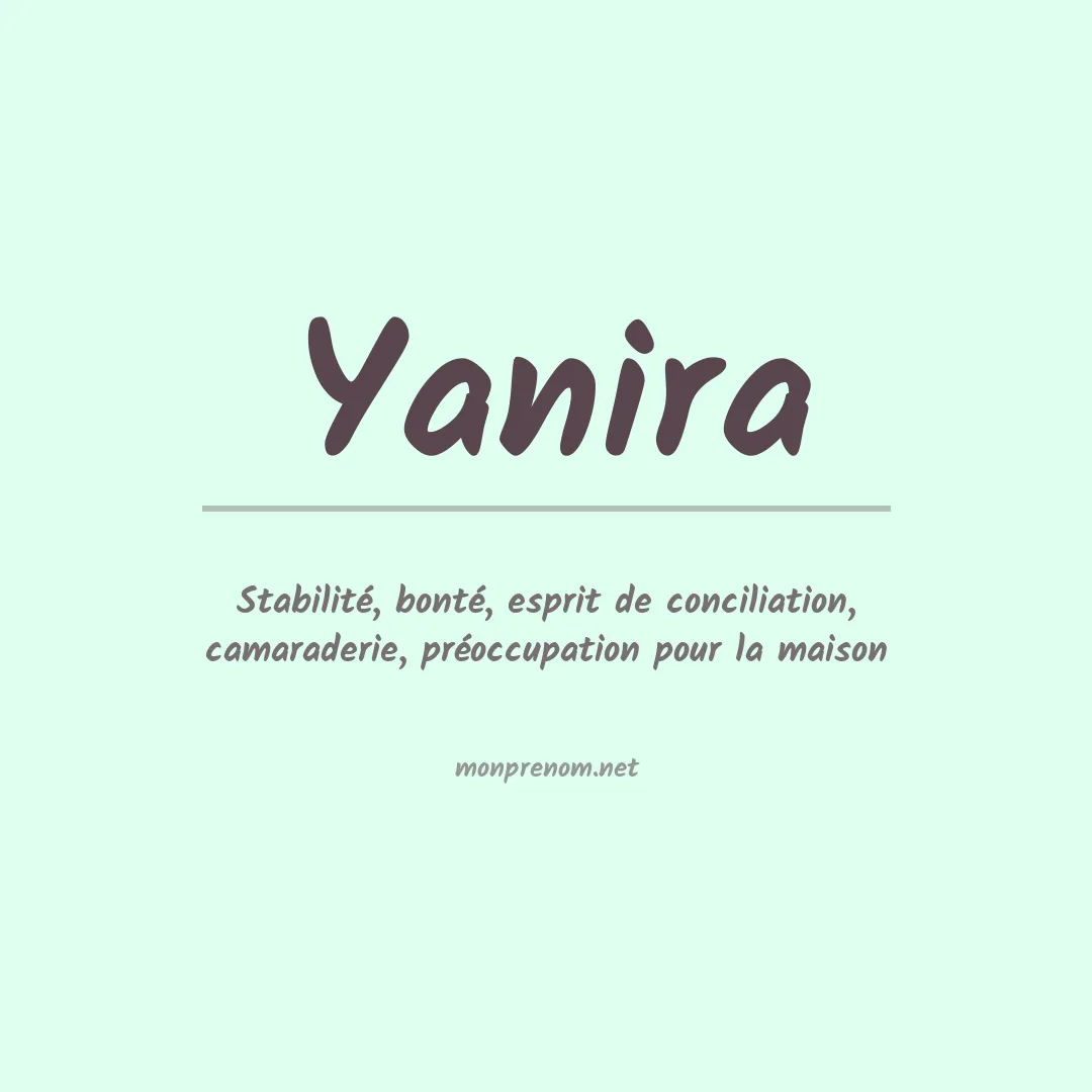 Signification du Prénom Yanira