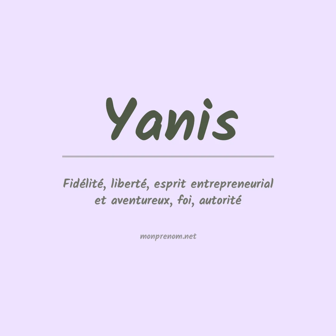 Signification du Prénom Yanis