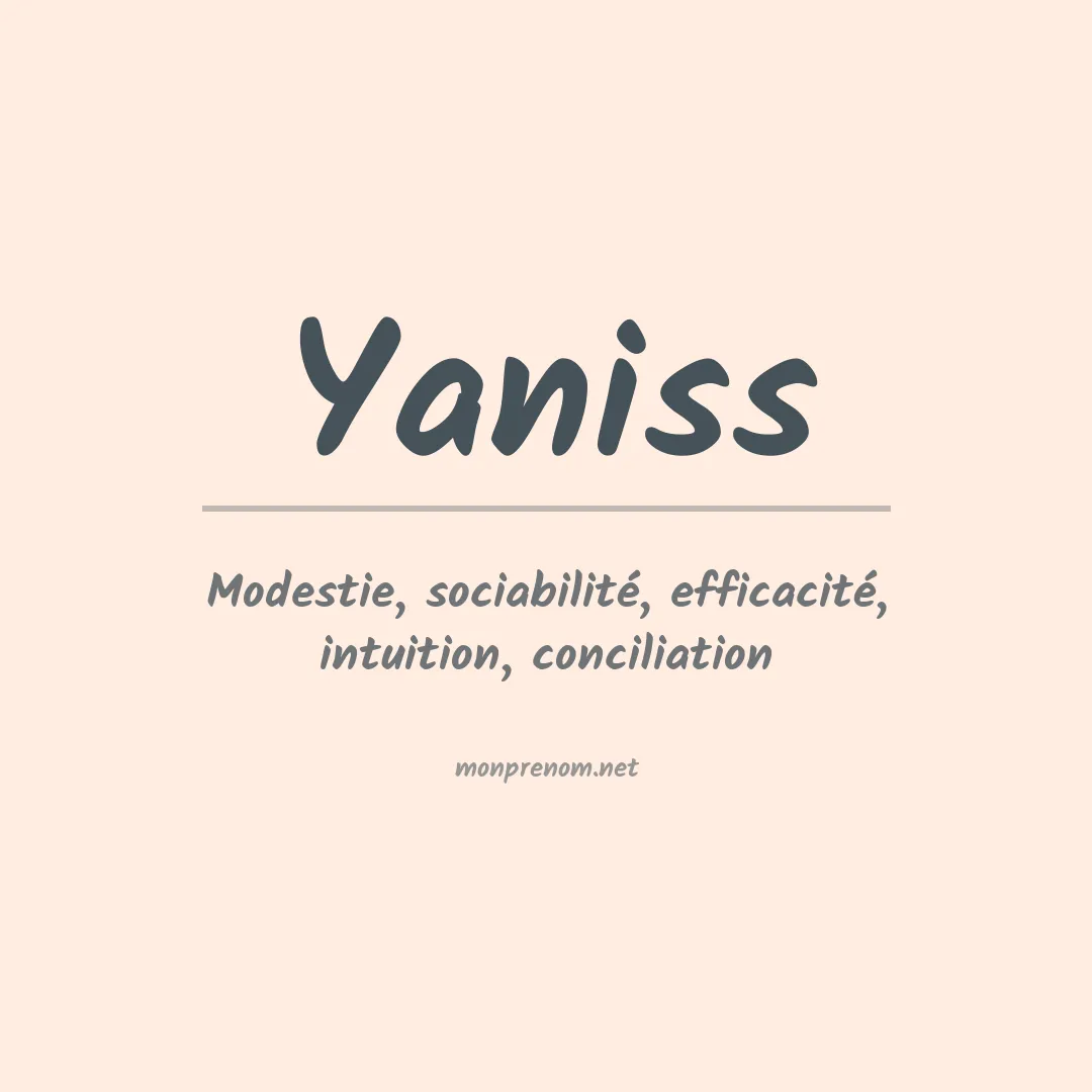 Signification du Prénom Yaniss Signification du Prénom Yaniss