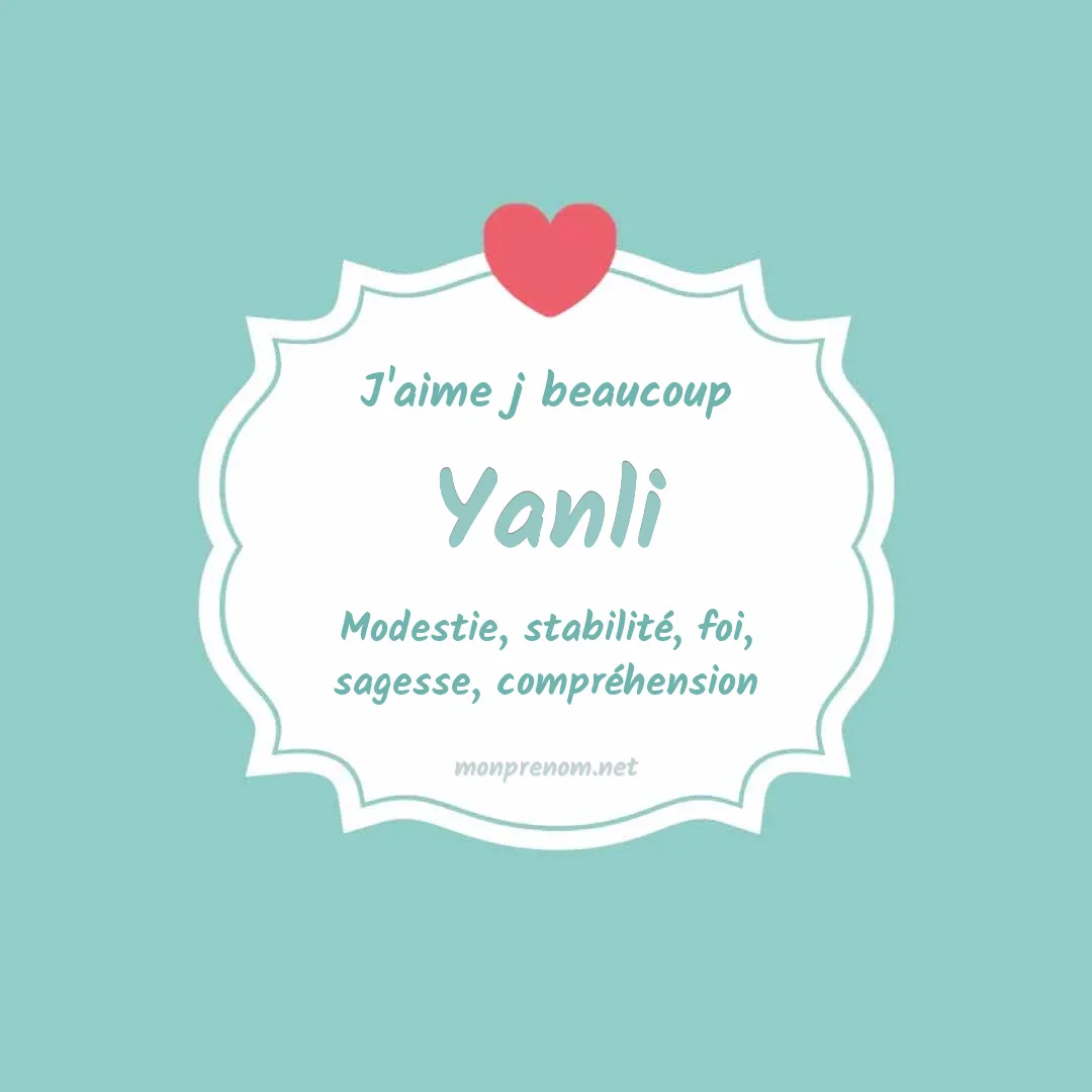 j'aime beaucoup Yanli