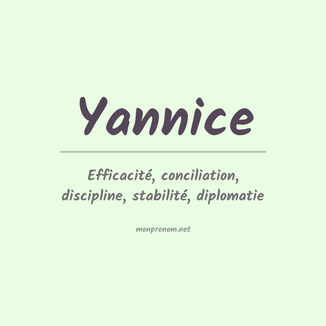 Signification du Prénom Yannice