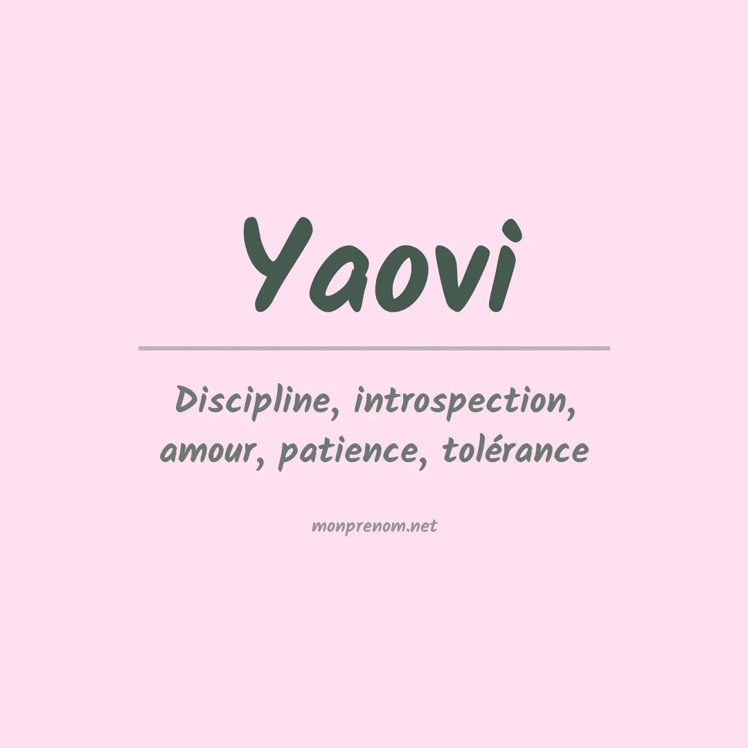 Signification du Prénom Yaovi Signification du Prénom Yaovi