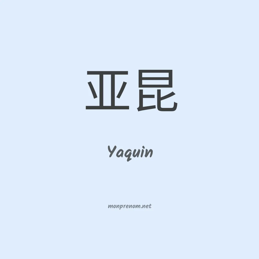 Yaquin en chino